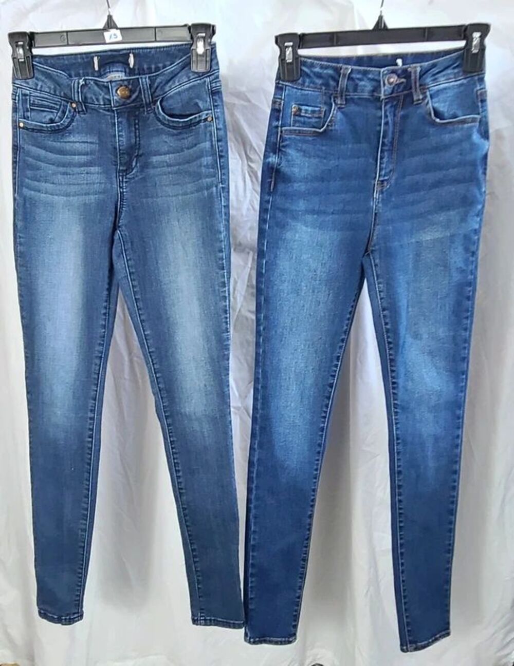 2 pc lot XS size 1 Denim jeggings Wax jeans and Blue Spice Mid High rise stretch